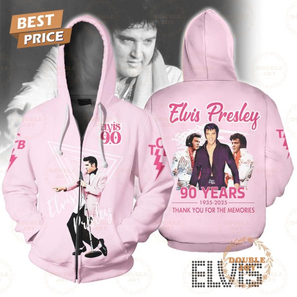 Elvis Presley 90 Years 1935-2025 Thank You For The Memories T-Shirt, Hoodie