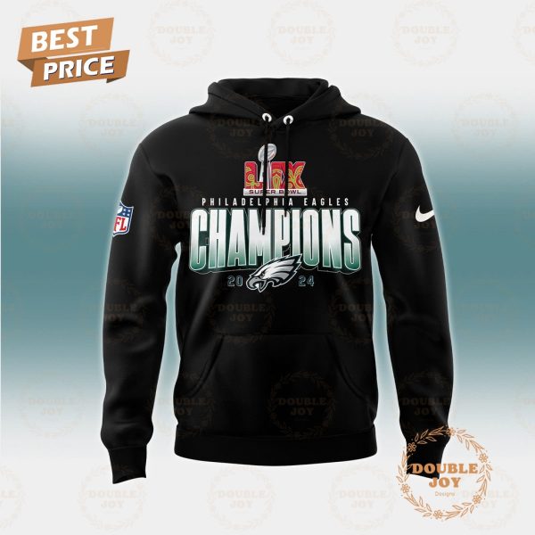 Philadelphia Eagles NFL Super Bowl Champions 2X 2024 Limited Edition Hoodie – Black