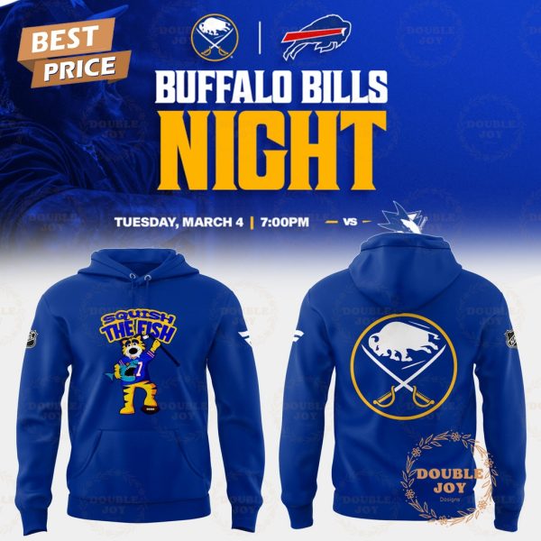 Buffalo Sabres NHL “Buffalo Bills Night” 2025 “Squish The Fish” Limited Edition Hoodie