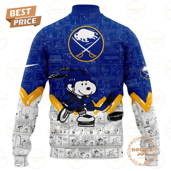 Buffalo Sabres Peanuts Night 75th Anniversary Baseball Jacket – Blue