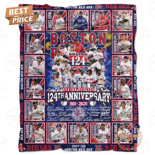 Boston Red Sox MLB 124th Anniversary 1901-2025 Fleece Blanket