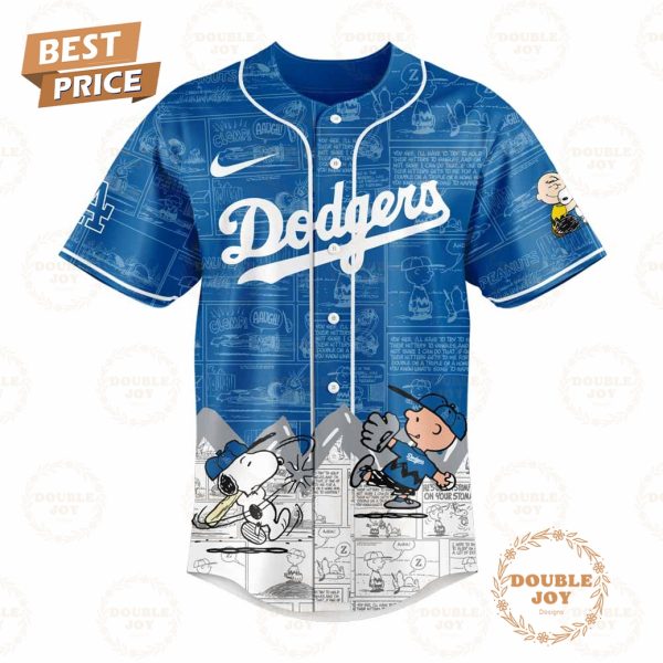 Los Angeles Dodgers MLB Peanuts Night 75th Anniversary Baseball Jersey