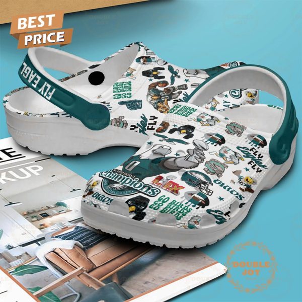 Philadelphia Eagles NFL LIX Super Bowl Champions “Go Birds” Fly Eagles Fly Crocs