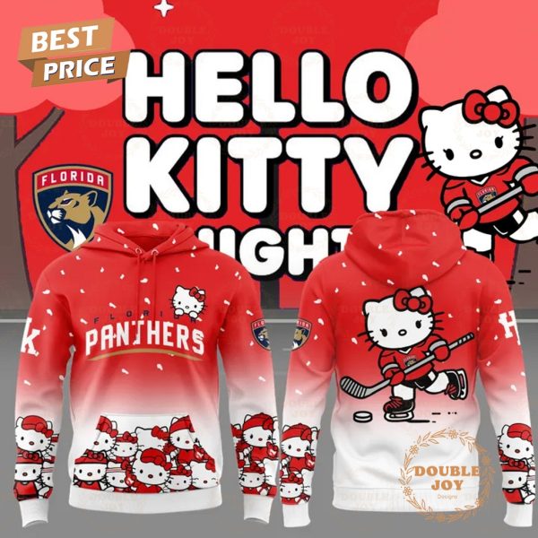 2025 Florida Panthers Hello Kitty Night Limited Edition Hoodie – Red