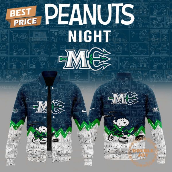 Maine Mariners Peanuts Night 2025 75th Anniversary Baseball Jacket