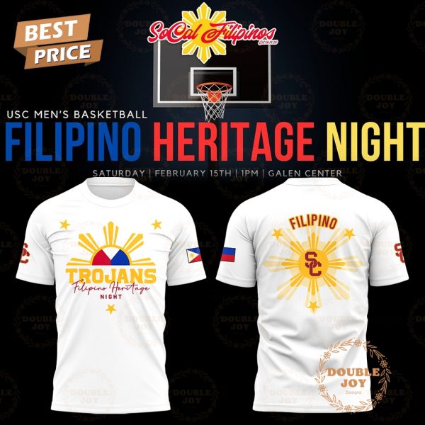 USC Trojans Men’s Basketball NCAA Filipino Heritage Night White Limited Edition Hoodie