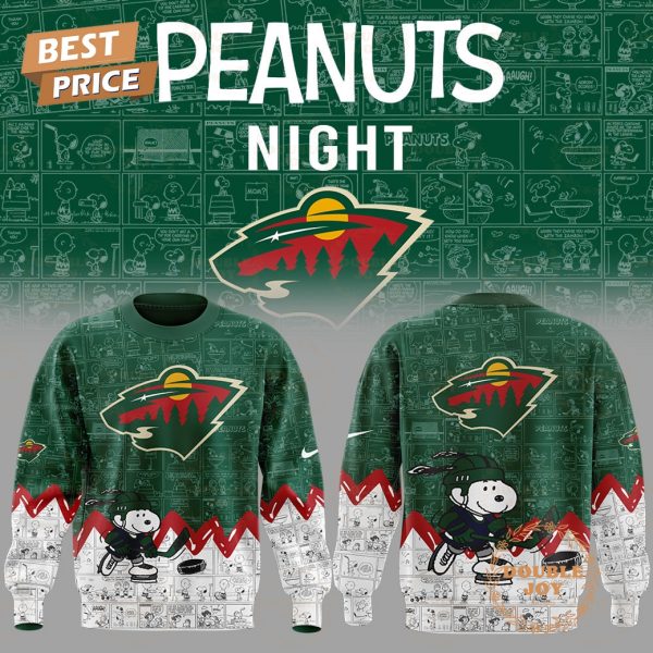 Minnesota Wild Peanuts Night 2025 75th Anniversary Hoodie – Green