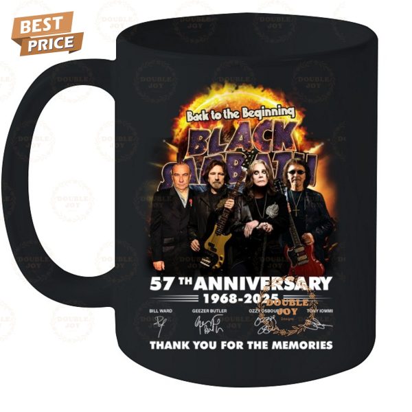 Black Sabbath 57th Anniversary 1968-2025 Thank You For The Memories T-Shirt