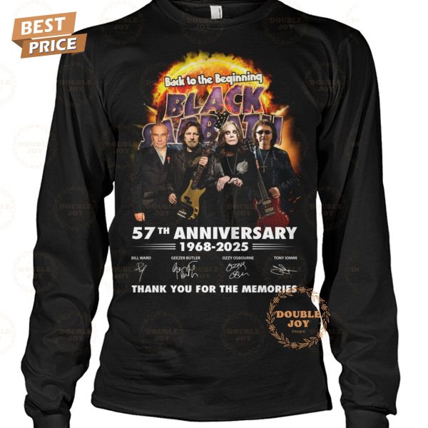 Back To The Beginning Black Sabbath 57th Anniversary 1968-2025 Thank You For The Memories T-Shirt