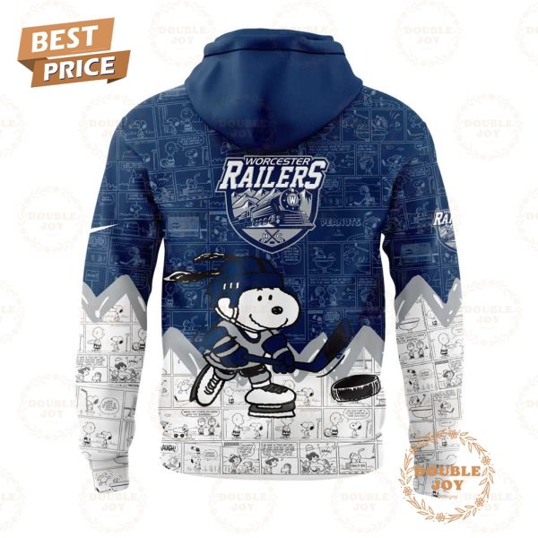 Worcester Railers Peanuts Night 2025 75th Anniversary Hoodie