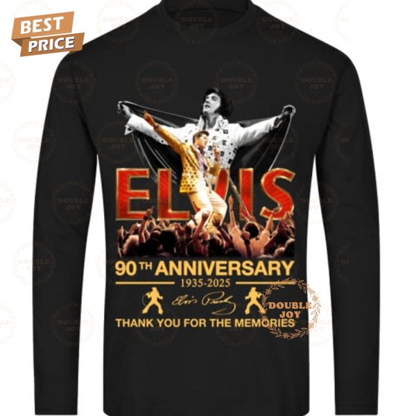 Elvis Presley 90th Anniversary 1935-2025 Thank You For The Memories T-Shirt