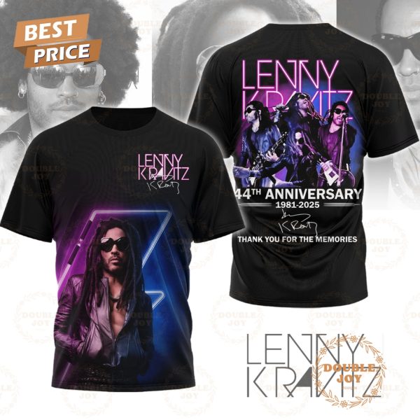 Lenny Kravitz 44th Anniversary 1981-2025 Thank You For The Memories T-Shirt, Hoodie