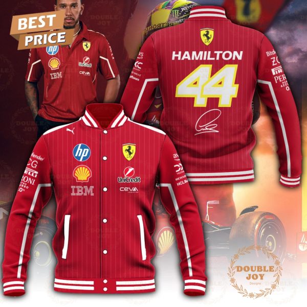 Lewis Hamilton x Scuderia Ferrari Number 44 New Edition Baseball Jacket