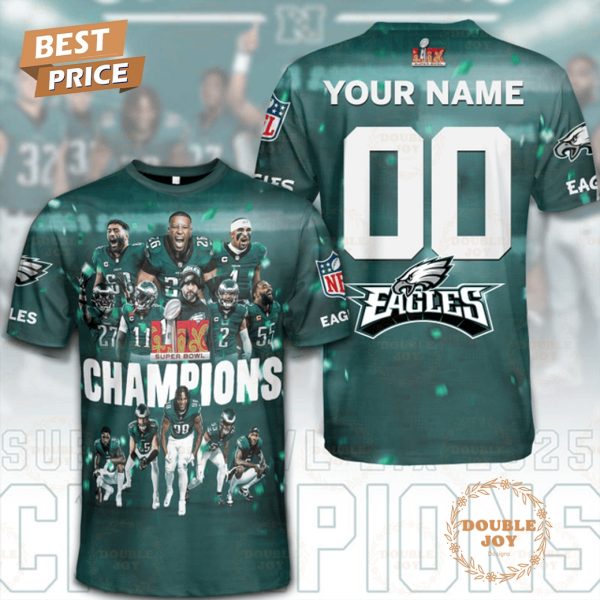 LIX Super Bowl Champions Philadelphia Eagles NFL Limited Edition Custom Name T-Shirt, Hoodie