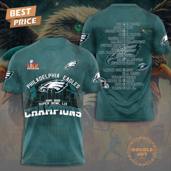 Philadelphia Eagles NFL 2024-2025 Super Bowl LIX Champions Special Edition T-Shirt, Hoodie