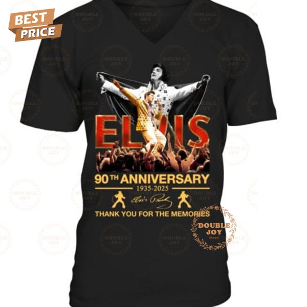 Elvis Presley 90th Anniversary 1935-2025 Thank You For The Memories T-Shirt