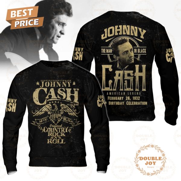 Johnny Cash The Man In Black American Legend 93rd Birthday Celebration 1932-2025 T-Shirt, Hoodie