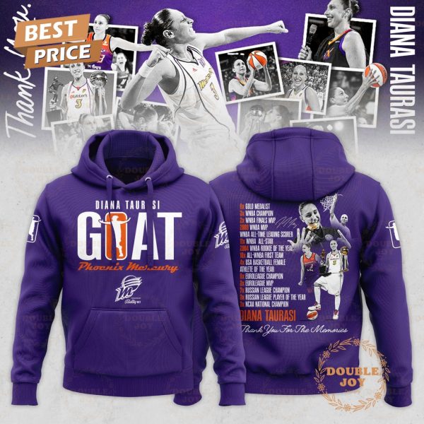 Diana Taurasi Goat x Phoenix Mercury WNBA 2025 Thank You For The Memories Limited Edition T-Shirt, Hoodie