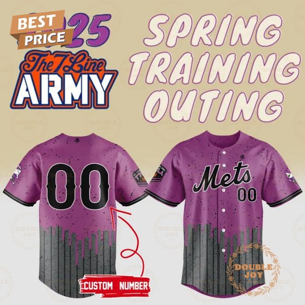 New York Mets MLB 2025 The 7 Line Army, Spring Training Outing Custom Name Baseball Jersey