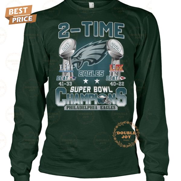 2-Time LII-LIX Super Bowl Champions Philadelphia Eagles NFL Limited Edition T-Shirt