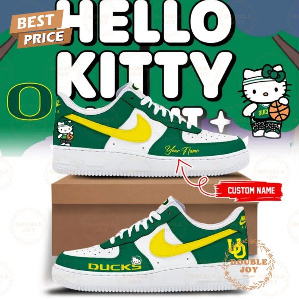 Oregon Ducks Women’s Basketball NCAA Hello Kitty Night 2025 Custom Name Air Force 1 Sneakers