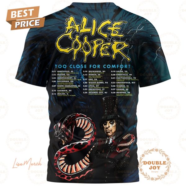 Alice Cooper “Too Close For Comfort” 2025 Limited Edition T-Shirt, Hoodie