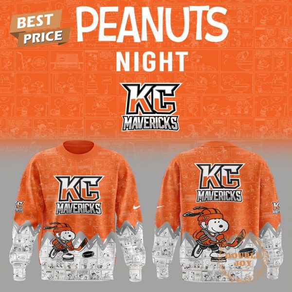 Kansas City Mavericks Peanuts Night 2025 75th Anniversary Hoodie