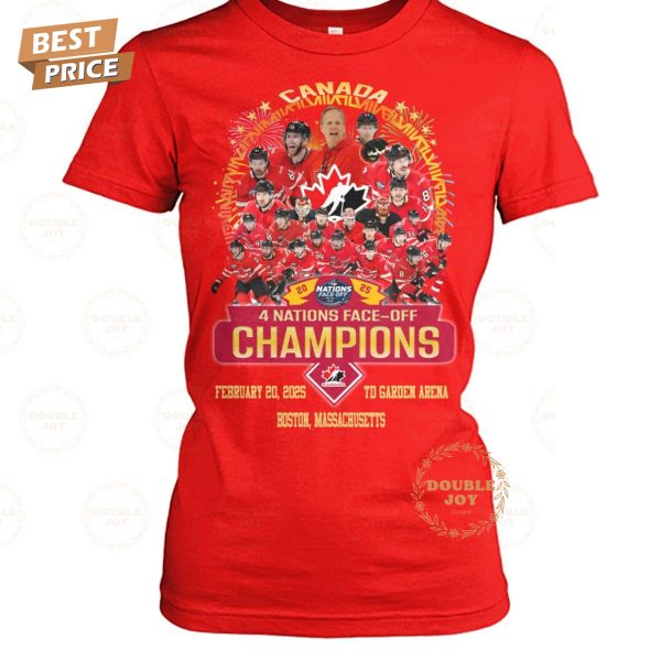 4 Nations Face-Off Champions 2025 Canada Hockey New Edition T-Shirt