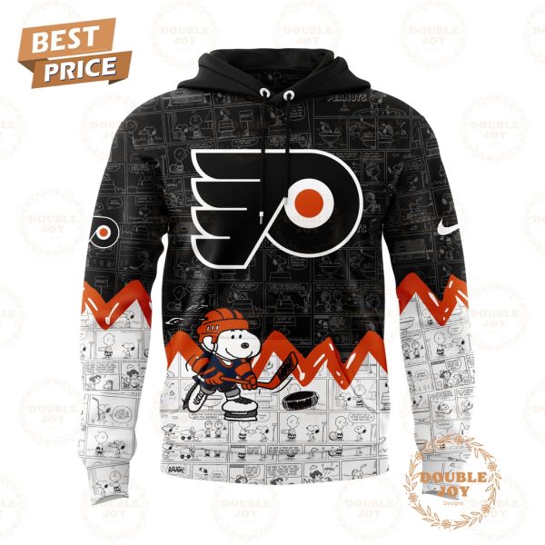 Philadelphia Flyers Peanuts Night 2025 75th Anniversary Hoodie – Black