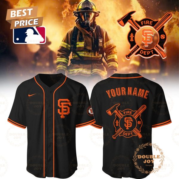 San Francisco Giants MLB 2025 Firefighter Appreciation Night Baseball Jersey – Black