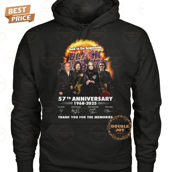 Back To The Beginning Black Sabbath 57th Anniversary 1968-2025 Thank You For The Memories T-Shirt