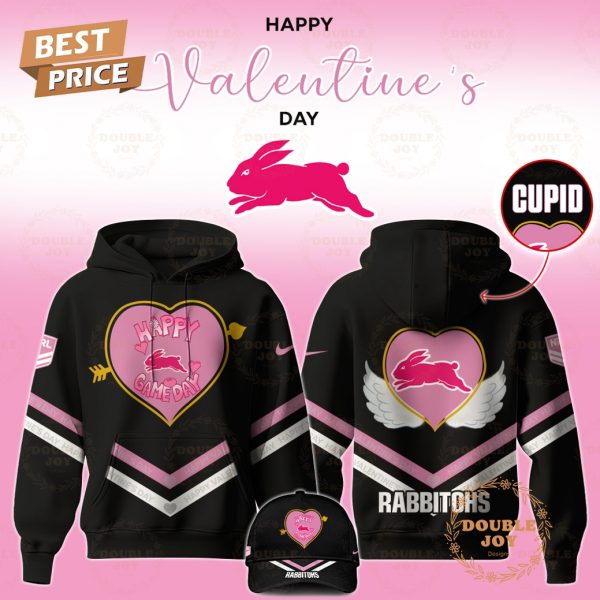 South Sydney Rabbitohs NRL 2025 Happy Valentine’s Day Hoodie