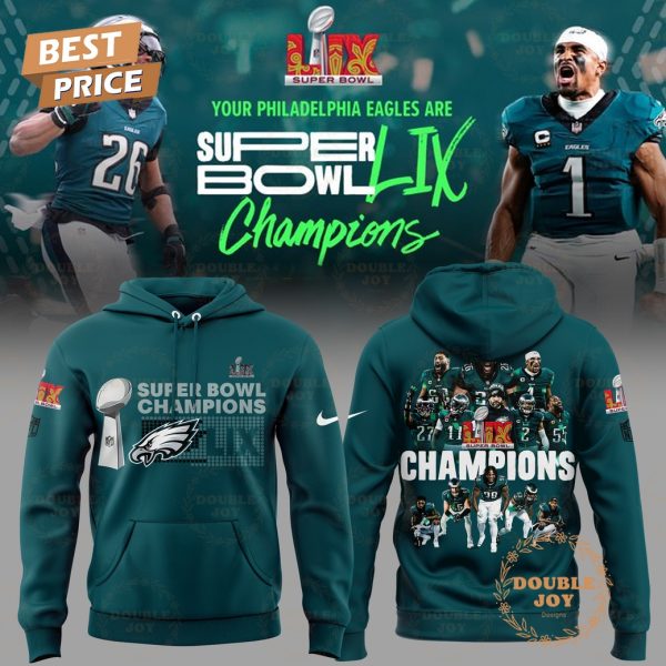 Super Bowl Champions 2025 LIX Philadelphia Eagles NFL Special Edition Hoodie – Blue