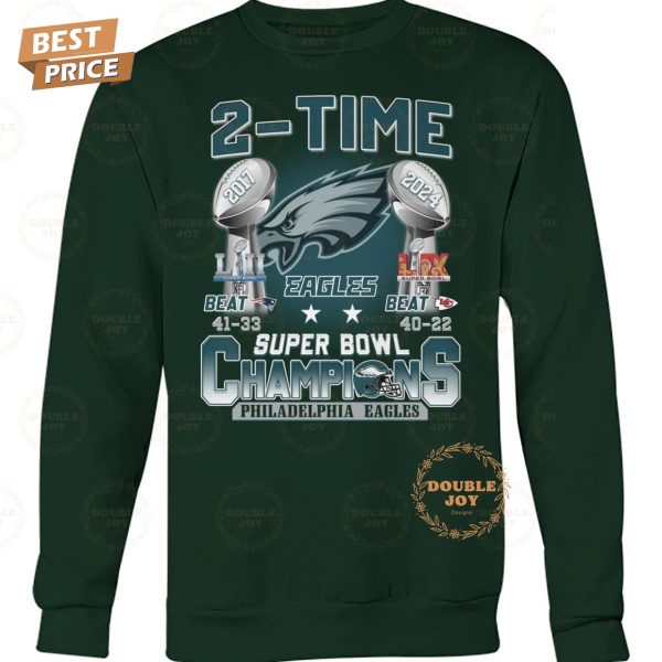 2-Time LII-LIX Super Bowl Champions Philadelphia Eagles NFL Limited Edition T-Shirt