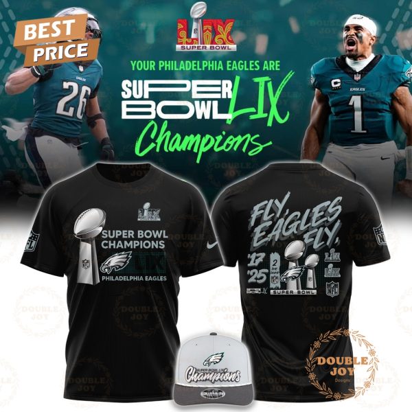 Fly Eagles Fly’ 2 Times Super Bowl Champions LIX Philadelphia Eagles NFL Limited Edition Hoodie