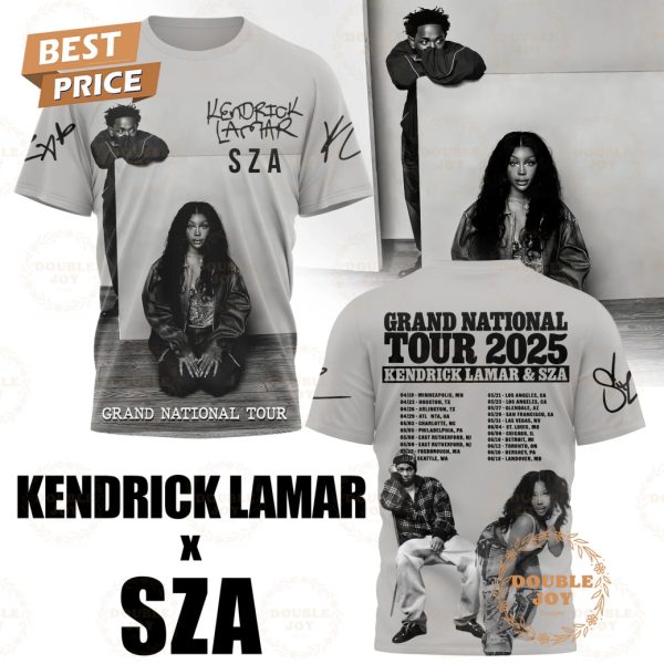 Kendrick Lamar X SZA Grand National Tour 2025 Limited Edition T-Shirt, Hoodie