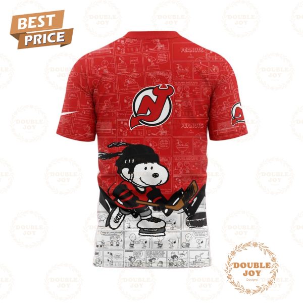 New Jersey Devils NHL Peanuts Night 75th Anniversary Red Limited Edition Hoodie