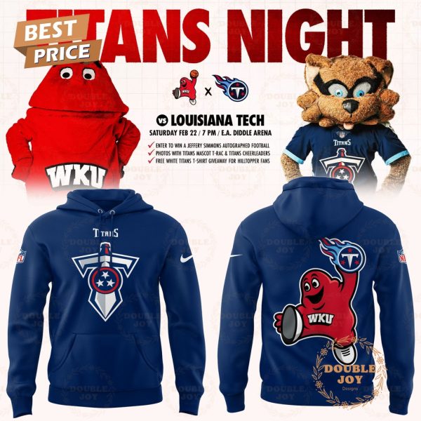 Tennessee Titans NFL x Western Kentucky Hilltoppers NCAA Titans Night 2025 Limited Edition Hoodie