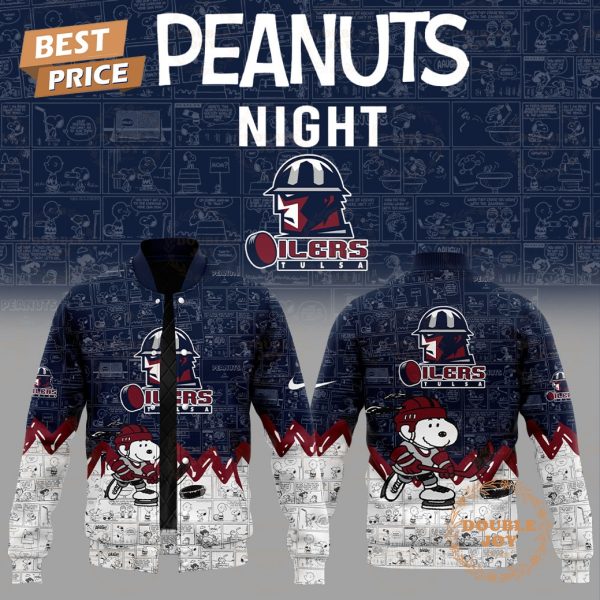 Tulsa Oilers Peanuts Night 75th Anniversary Baseball Jacket