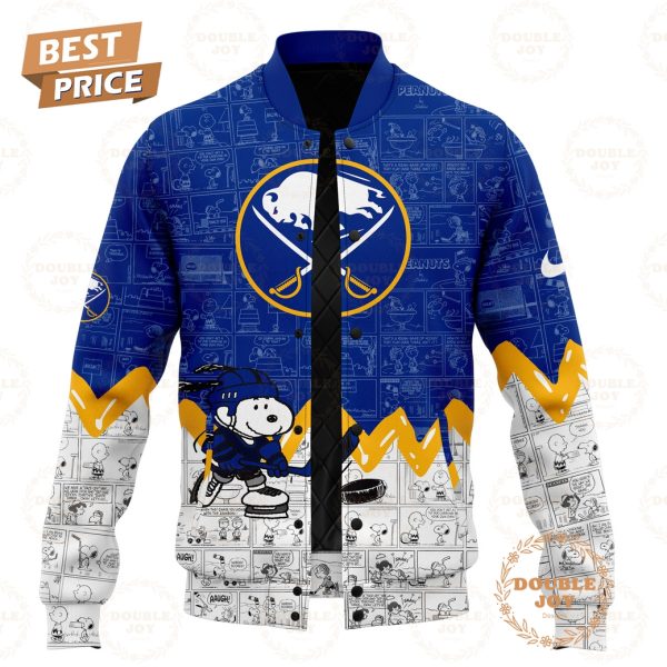 Buffalo Sabres Peanuts Night 75th Anniversary Baseball Jacket – Blue