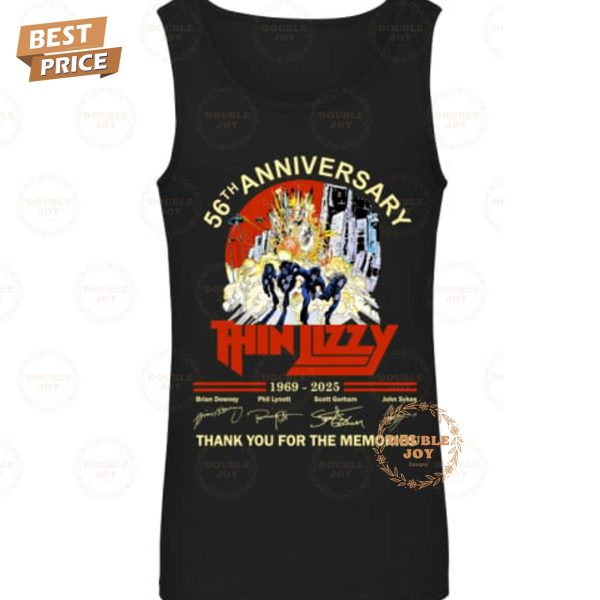 Thin Lizzy 56th Anniversary 1969-2025 Thank You For The Memories T-Shirt