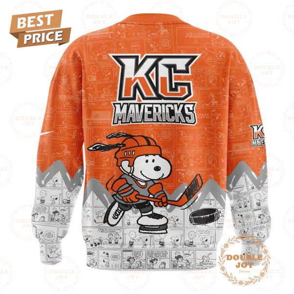 Kansas City Mavericks Peanuts Night 2025 75th Anniversary Hoodie