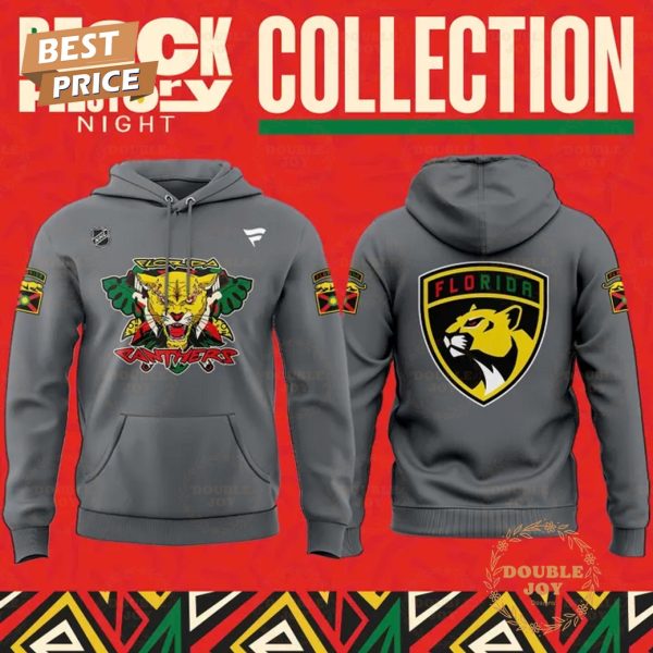 2025 Florida Panthers Black History Night Hoodie – Grey