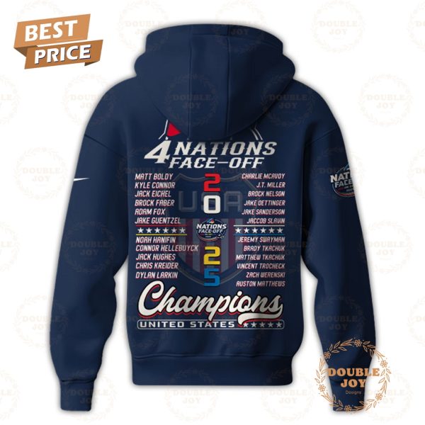 2025 USA Hockey 4 Nations Face-Off Champions New Edition Hoodie