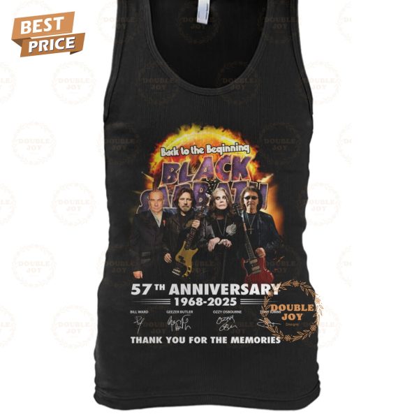 Back To The Beginning Black Sabbath 57th Anniversary 1968-2025 Thank You For The Memories T-Shirt