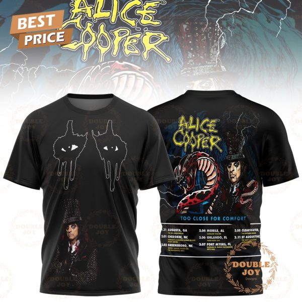 Alice Cooper Too Close For Comfort 2025 New Design T-Shirt, Hoodie