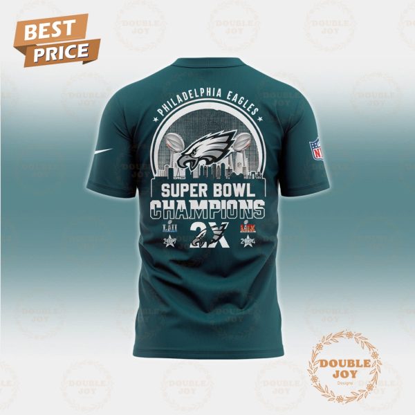 Philadelphia Eagles NFL Super Bowl Champions 2X 2024 Limited Edition Hoodie – Blue