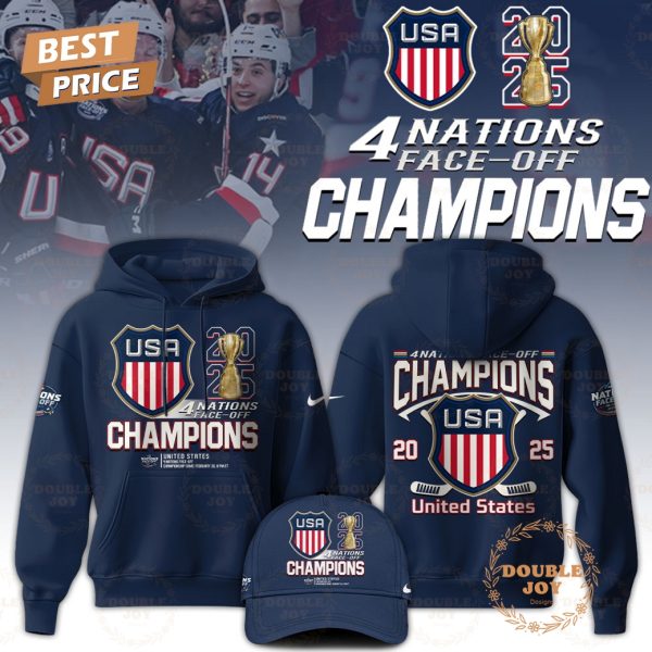 USA Hockey 4 Nations Face-Off Champions 2025 New Edition Hoodie