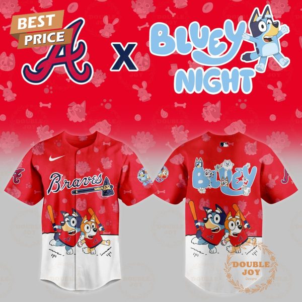 Atlanta Braves MLB x Bluey Night 2025 Limited Edition Baseball Jersey