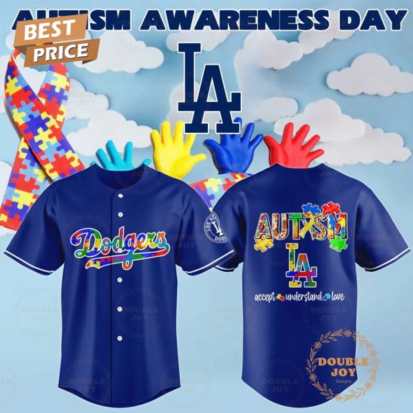 2025 Los Angeles Dodgers MLB Autism Awareness Day Limited Edition Baseball Jersey